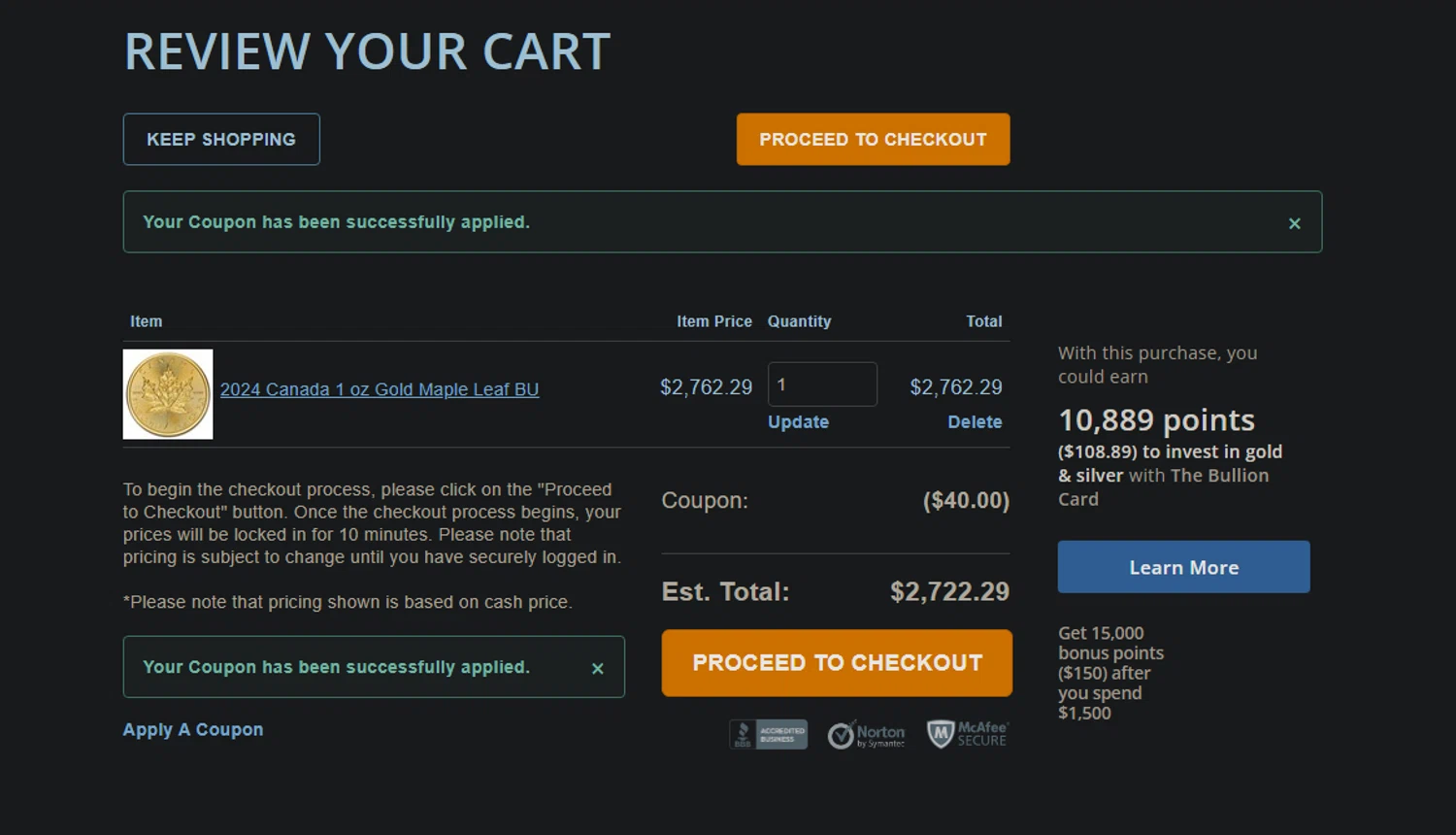 how to use APMEX coupons