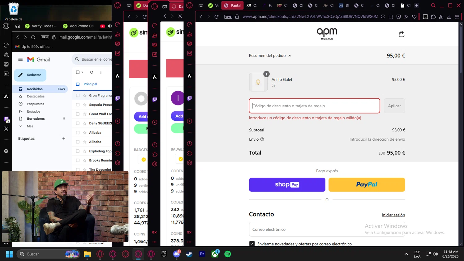APM Monaco discount code screenshot showing code LUMIERE applied at APM Monaco checkout page. Uploaded by SimplyCodes community member Halanweik on Jun 26, 2025