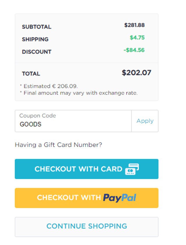 The Apollo Box checkout page showing The Apollo Box promo code box | Screenshot taken by SimplyCodes community member on May 21, 2024
