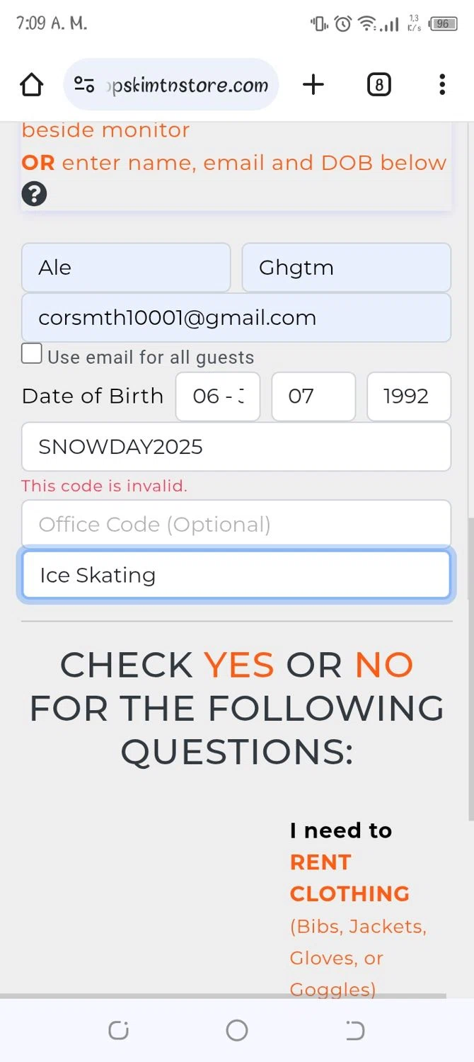 Appalachian Ski Mtn checkout page showing Appalachian Ski Mtn promo code box | Screenshot taken by SimplyCodes community member on Apr 5, 2025