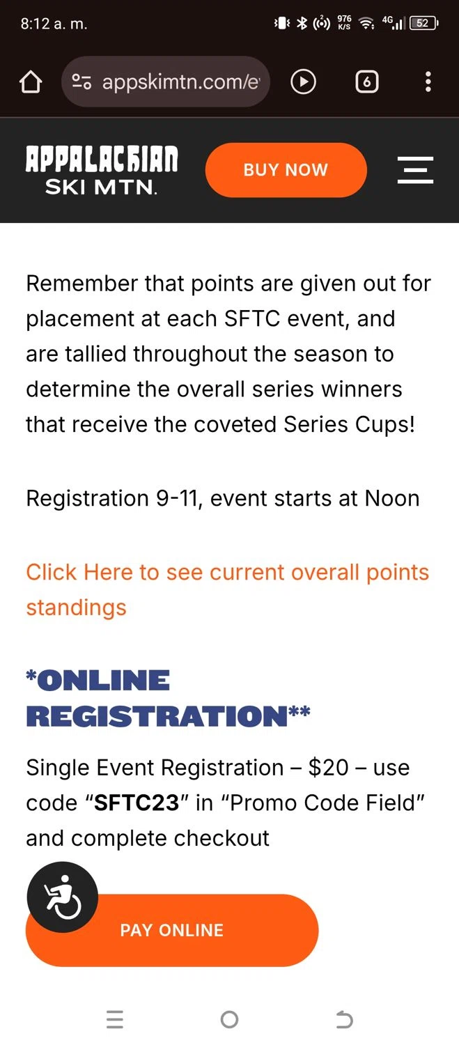 Appalachian Ski Mtn checkout page showing Appalachian Ski Mtn promo code box | Screenshot taken by SimplyCodes community member on Nov 11, 2025