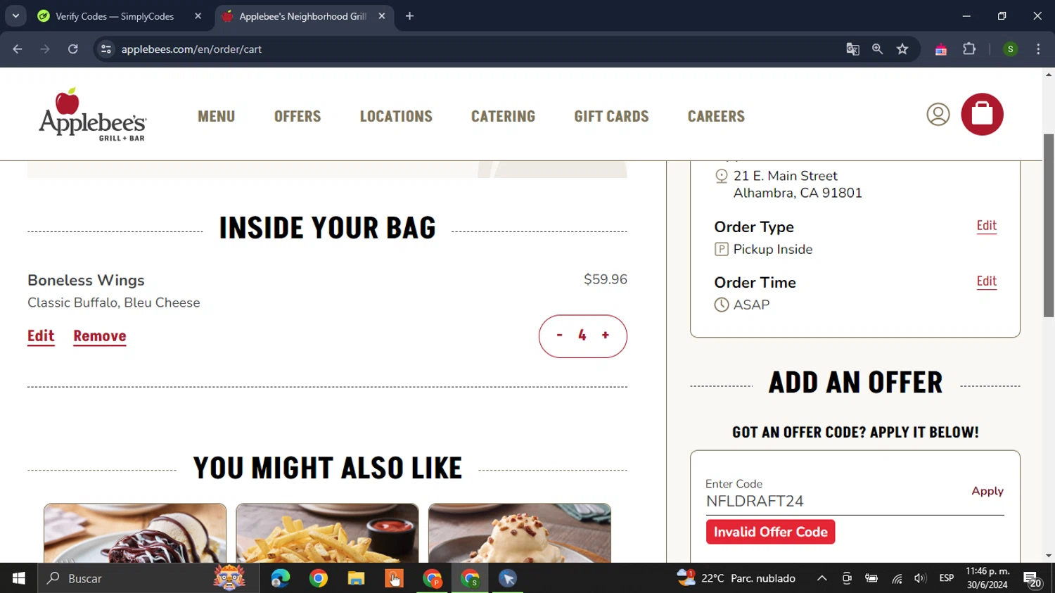 Applebee's Grill & Bar Promo Codes 50 Off August 2024