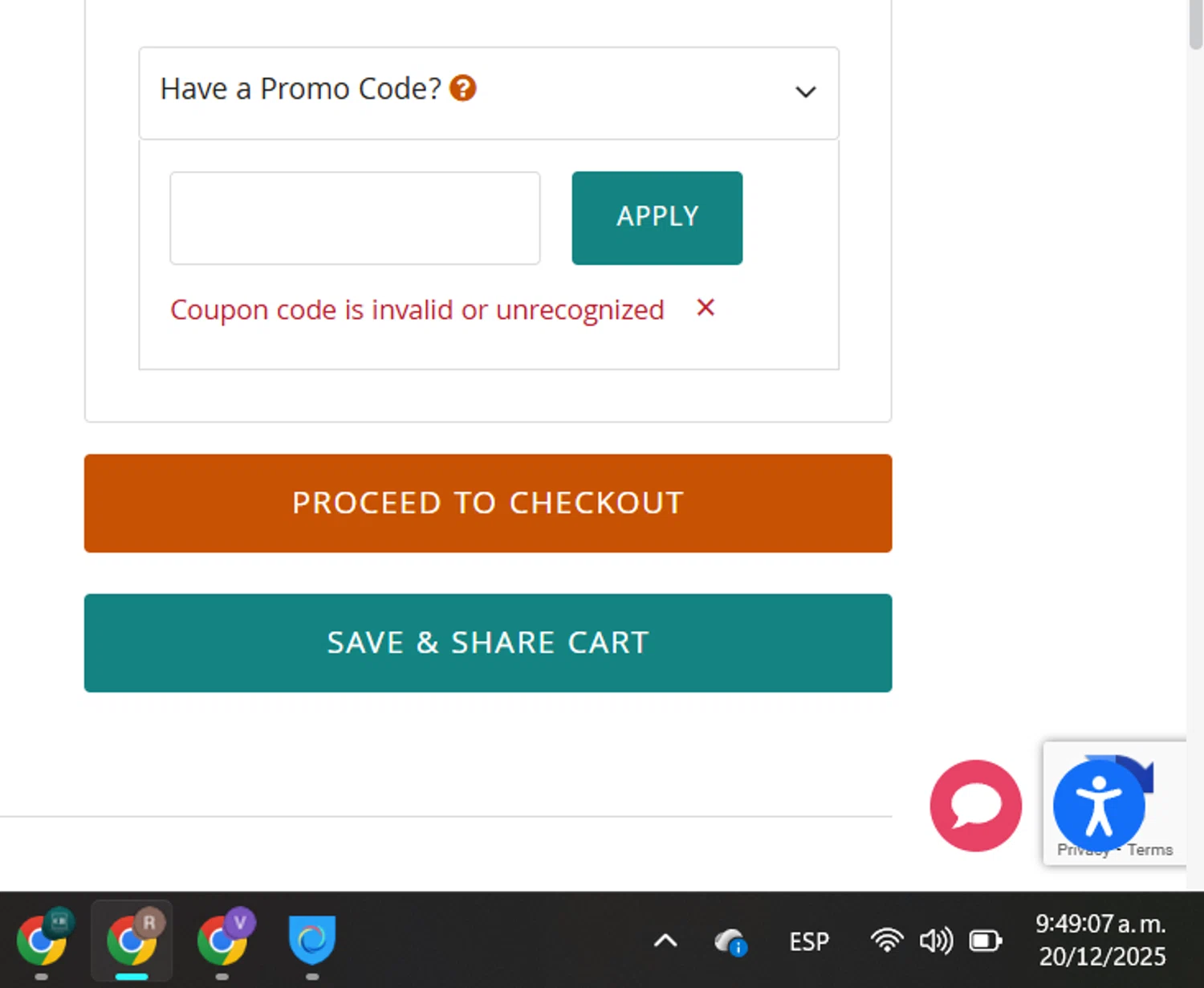 Applejack promo code screenshot showing code 09 applied at Applejack checkout page. Uploaded by SimplyCodes community member CleverLynx5188 on Dec 20, 2025