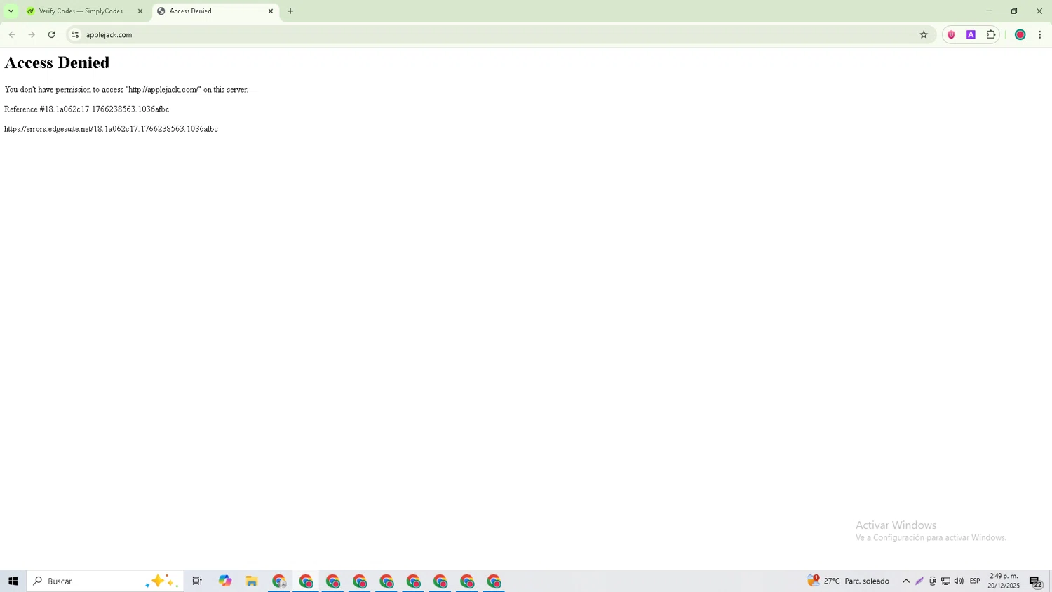 Applejack promo code screenshot showing code 09 applied at Applejack checkout page. Uploaded by SimplyCodes community member GoldRanger7074 on Dec 20, 2025
