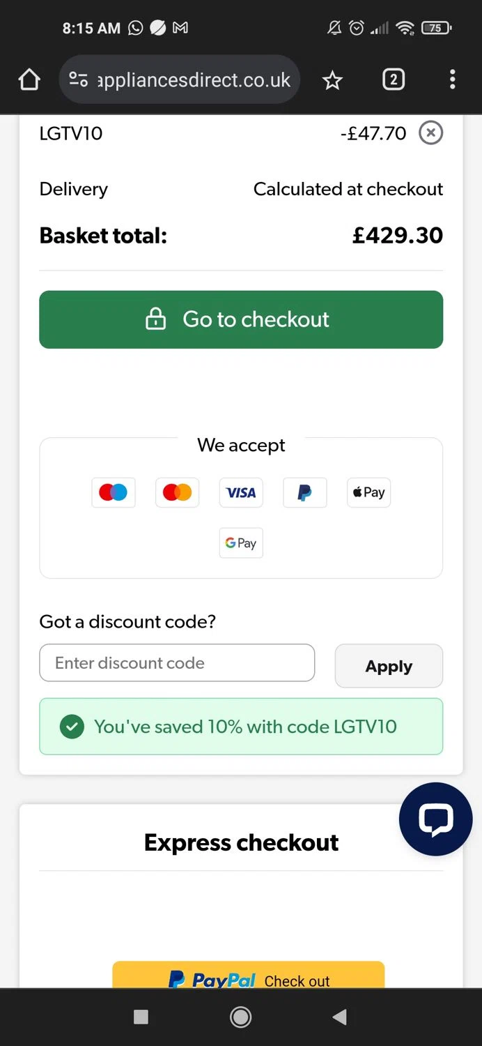how to use Appliances Direct coupons