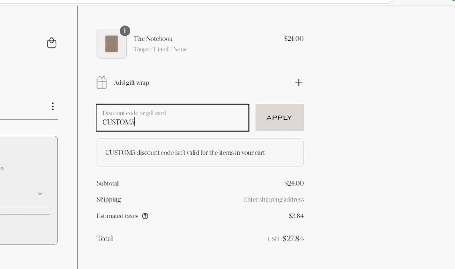 Appointed discount code screenshot showing code CUSTOM5 applied at Appointed checkout page. Uploaded by SimplyCodes community member fhddfhfdhwert on Apr 9, 2025