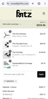 Approved by Fritz coupon verification screenshot