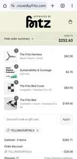 Approved by Fritz coupon verification screenshot