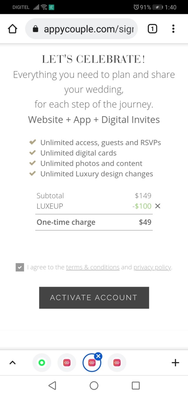 Appy Couple checkout page showing Appy Couple promo code box | Screenshot taken by SimplyCodes community member on Sep 8, 2021