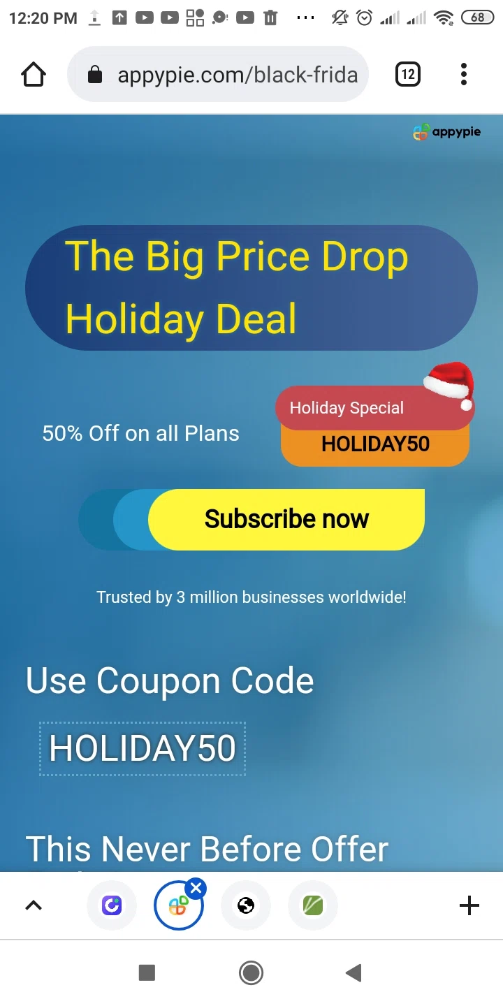 where to use Appy Pie promo code box