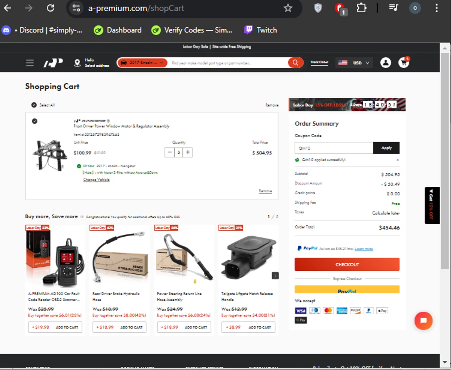 where to use A-Premium promo code box