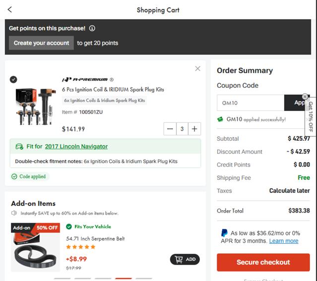 A-Premium.com checkout page showing A-Premium.com promo code box | Screenshot taken by SimplyCodes community member on Jun 13, 2025