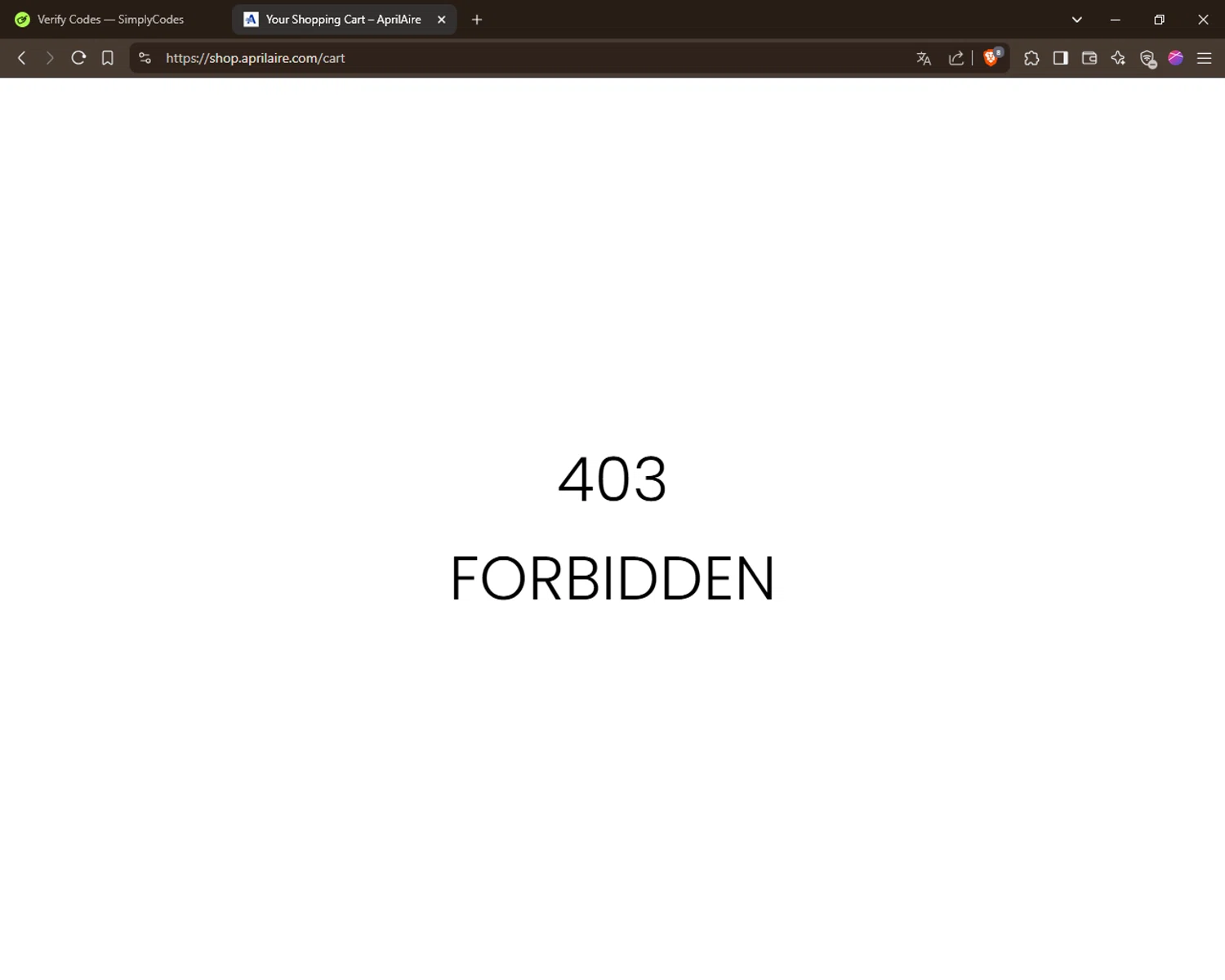 Aprilaire discount code screenshot showing code free2pk applied at Aprilaire checkout page. Uploaded by SimplyCodes community member Puta_madre10 on Feb 17, 2025