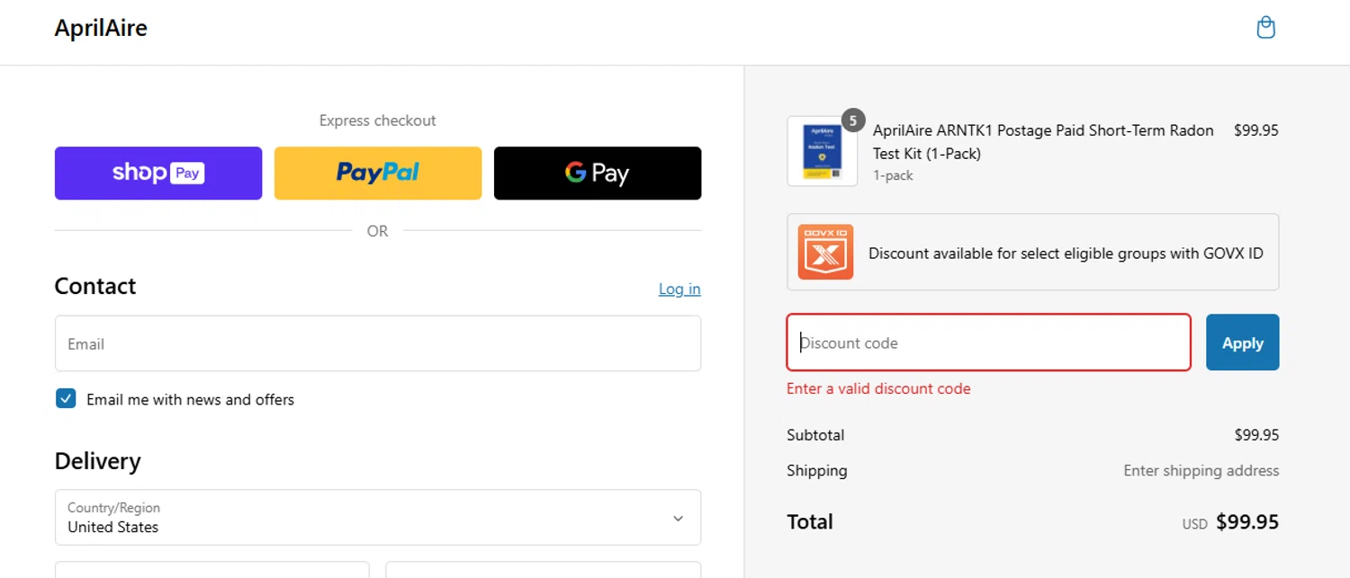 Aprilaire discount code screenshot showing code free2pk applied at Aprilaire checkout page. Uploaded by SimplyCodes community member VoucherHero6322 on Feb 17, 2025