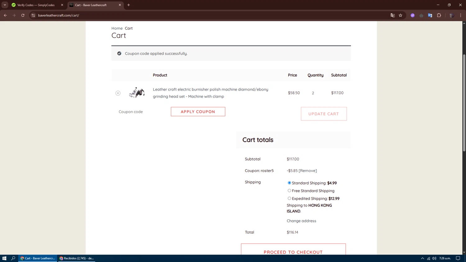 Agent Provocateur promo code screenshot showing code EXTR2A0 applied at Agent Provocateur checkout page. Uploaded by SimplyCodes community member Dennyguillermo on May 26, 2025