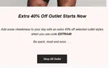 extra40 coupon verification screenshot