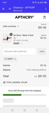 24OFF coupon verification screenshot