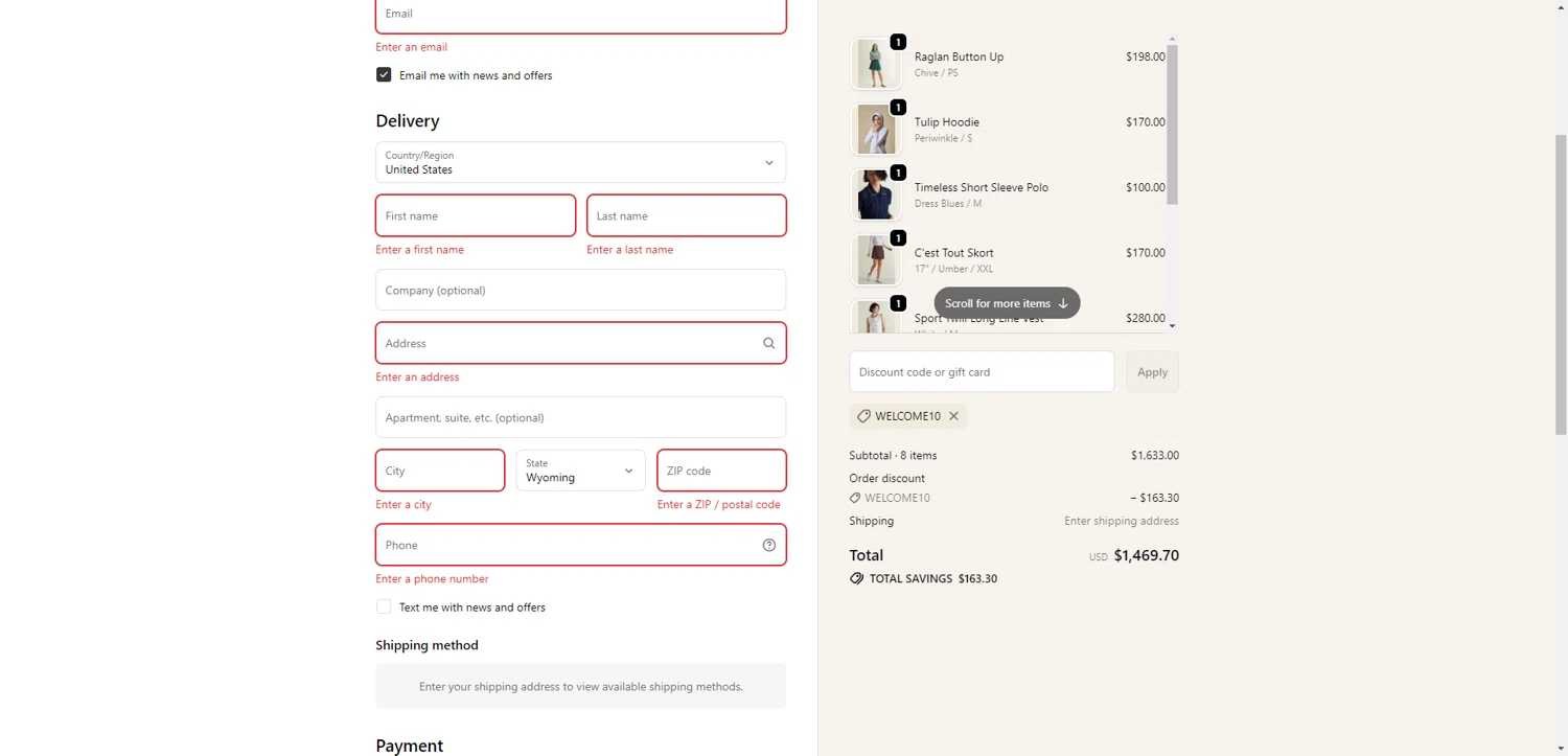 A. Putnam checkout page showing A. Putnam promo code box | Screenshot taken by SimplyCodes community member on Dec 18, 2025