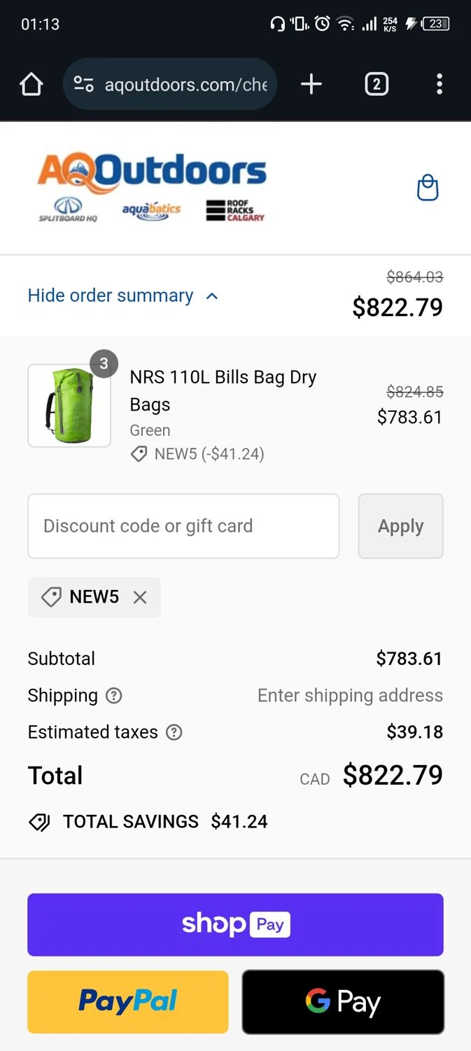 where to use Atlantic Rigging Supply promo code box