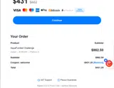 WELCOME coupon verification screenshot