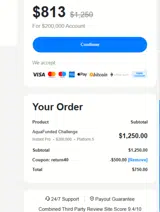 RETURN40 coupon verification screenshot