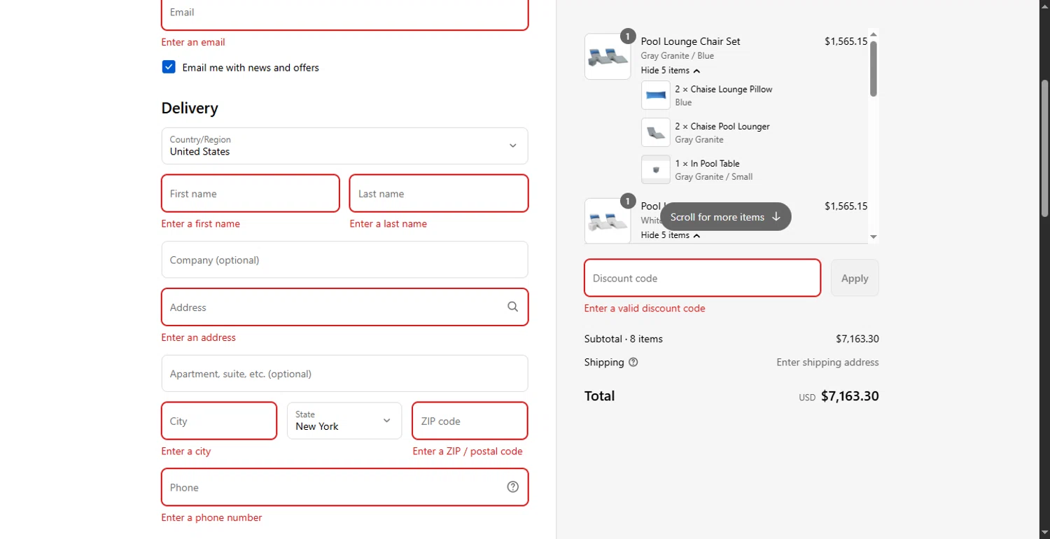 Aqua Outdoors promo code screenshot showing code SAVE10 applied at Aqua Outdoors checkout page. Uploaded by SimplyCodes community member BonusFox1297 on Aug 17, 2025
