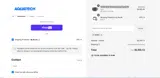AquaTech coupon verification screenshot