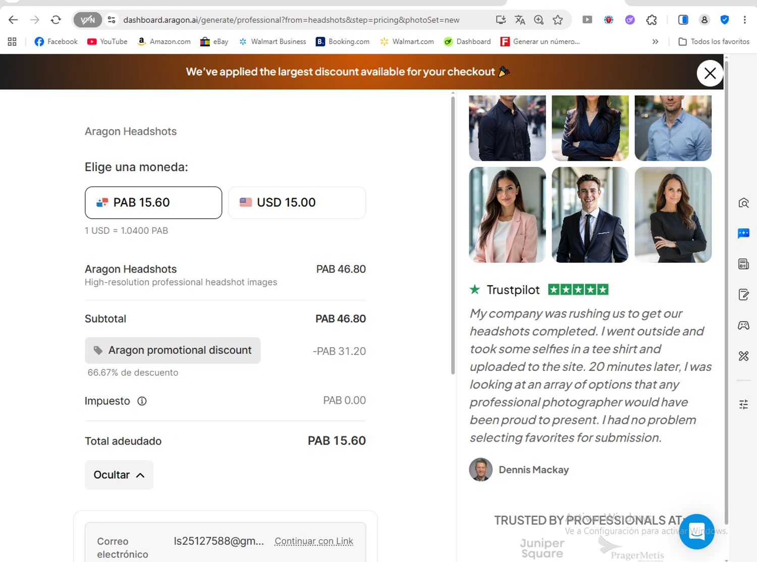 Aragon AI promo code screenshot showing code GUFUM applied at Aragon AI checkout page. Uploaded by SimplyCodes community member FrancyB on Dec 29, 2025