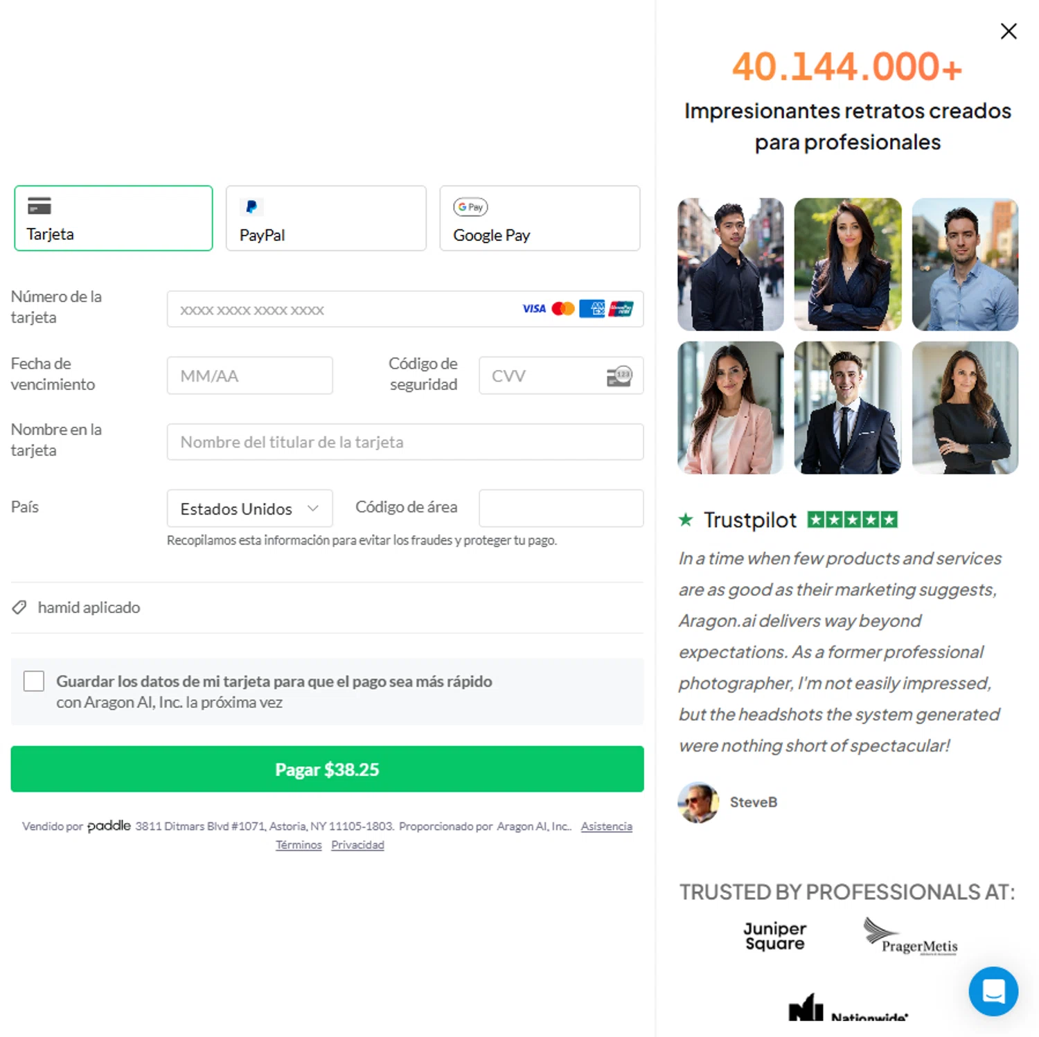 Aragon AI checkout page showing Aragon AI promo code box | Screenshot taken by SimplyCodes community member on Jan 4, 2026
