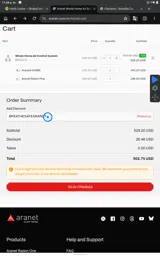 BREATHESAFEARANET coupon verification screenshot