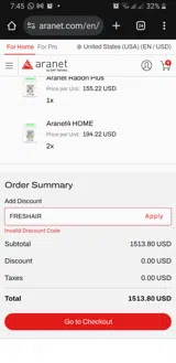 FRESHAIR coupon verification screenshot