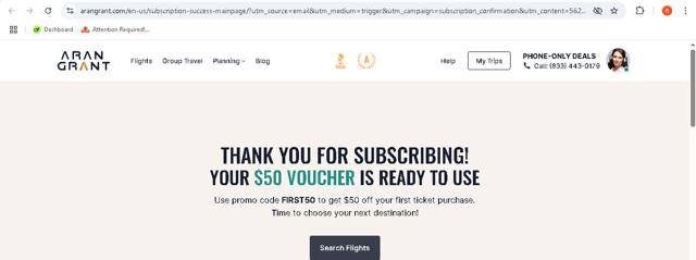 Arangrant.com checkout page showing Arangrant.com promo code box | Screenshot taken by SimplyCodes community member on May 10, 2025