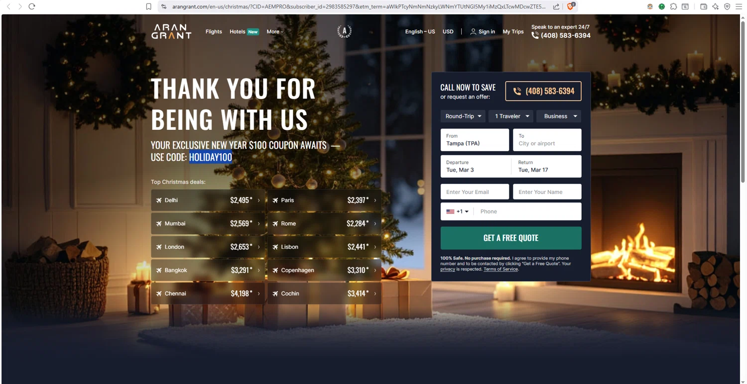 Arangrant.com checkout page showing Arangrant.com promo code box | Screenshot taken by SimplyCodes community member on Jan 2, 2026