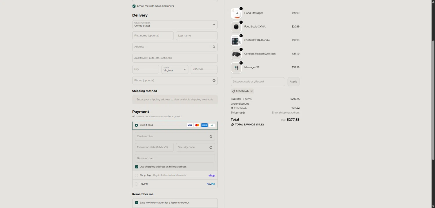 Arboleaf promo code screenshot showing code MICHELLE applied at Arboleaf checkout page. Uploaded by SimplyCodes community member TokenFalcon7462 on Jan 28, 2026