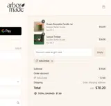 WELCOME coupon verification screenshot