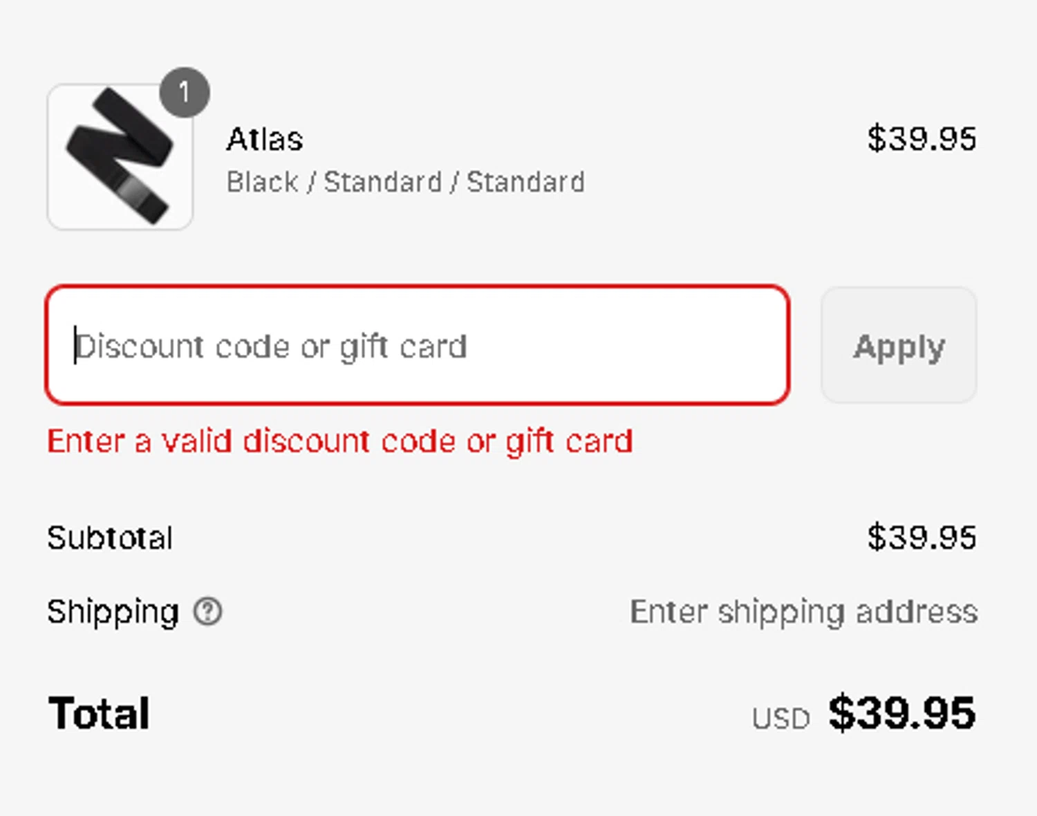 Arcade Belts US promo code screenshot showing code RAARUP15 applied at Arcade Belts US checkout page. Uploaded by SimplyCodes community member ThriftyWarden2534 on Aug 21, 2025