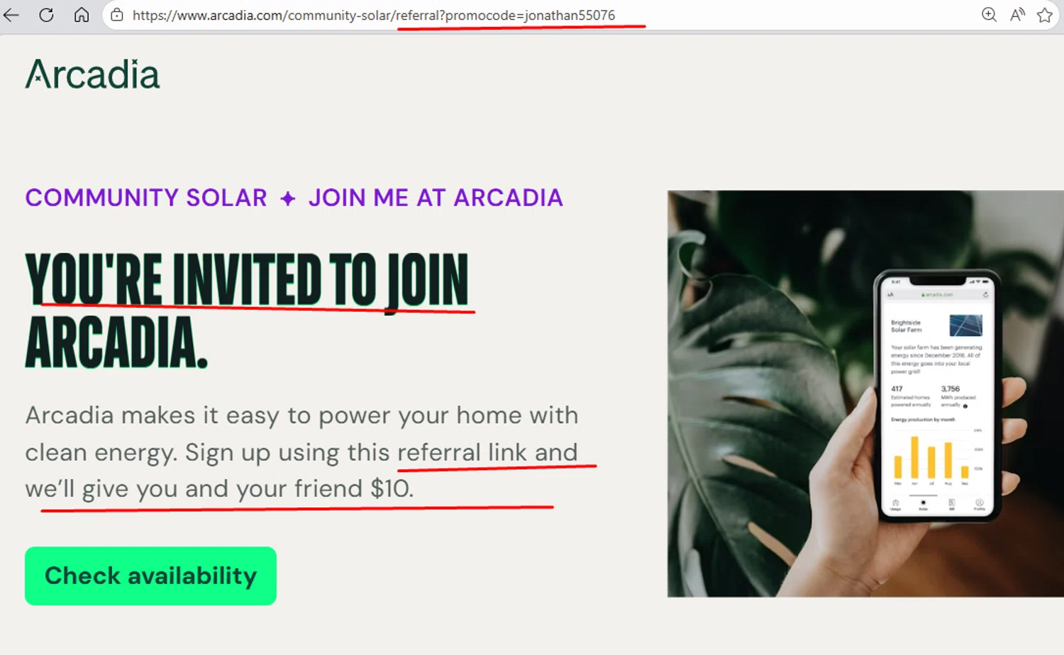Arcadia promo code screenshot showing code jonathan55076 applied at Arcadia checkout page. Uploaded by SimplyCodes community member morella687 on May 5, 2026