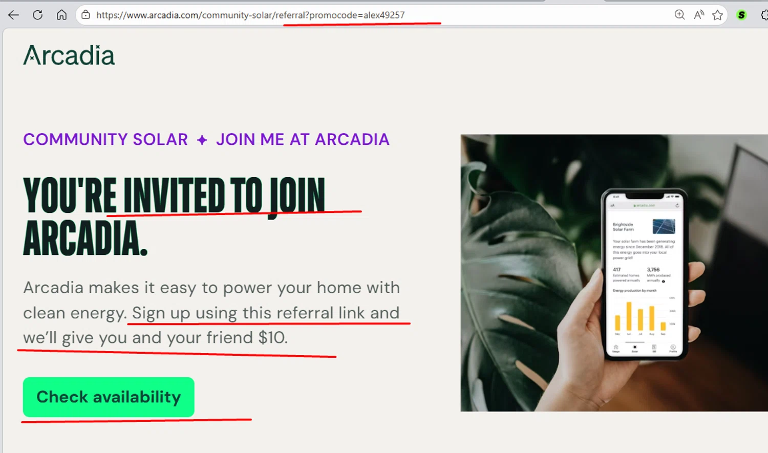 Arcadia promo code screenshot showing code alex49257 applied at Arcadia checkout page. Uploaded by SimplyCodes community member paola49520 on May 4, 2026