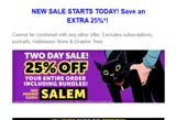 SALEM coupon verification screenshot