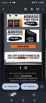 Archoil coupon verification screenshot