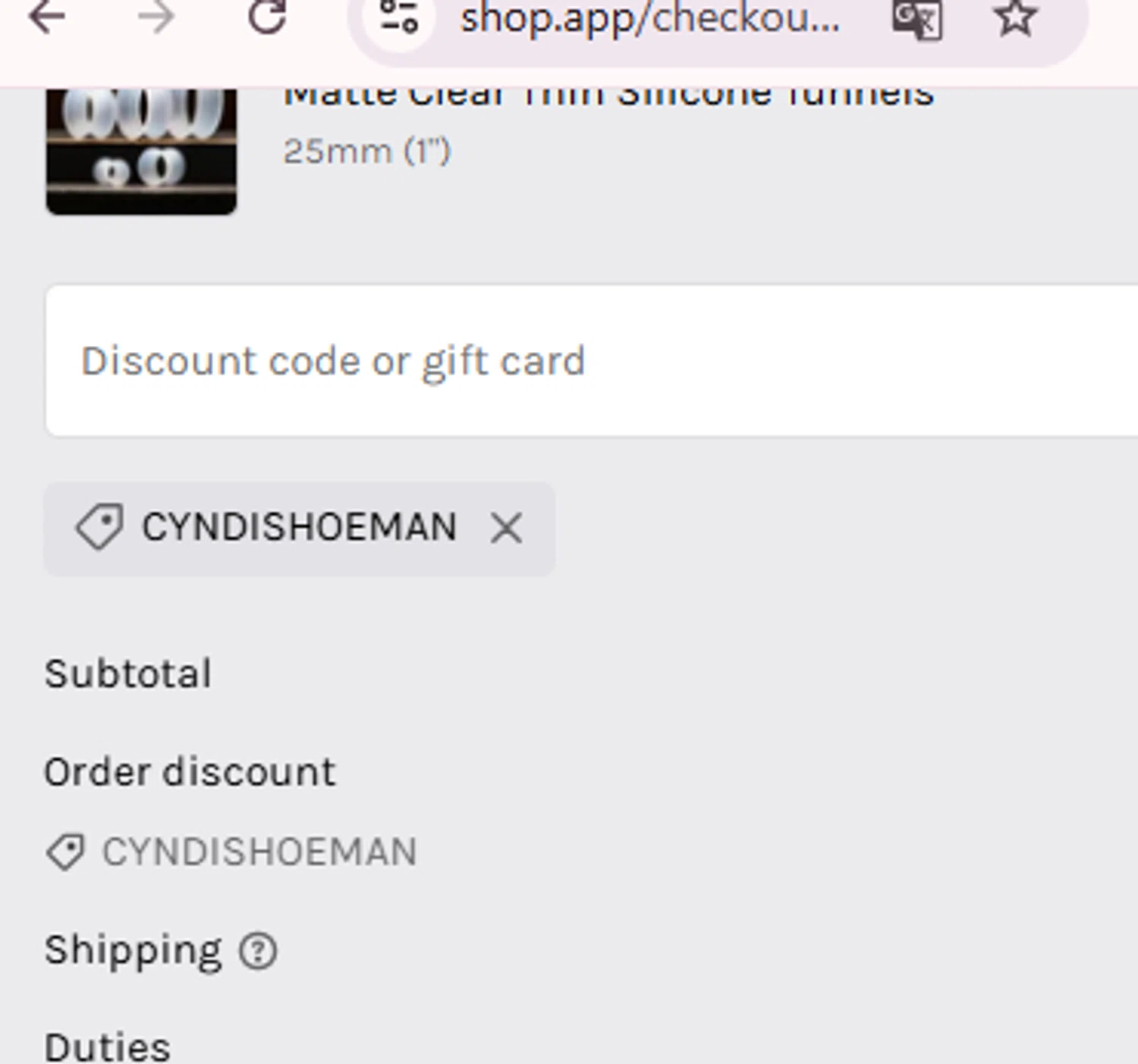 Arctic Buffalo discount code screenshot showing code CYNDISHOEMAN applied at Arctic Buffalo checkout page. Uploaded by SimplyCodes community member Lamadama on Dec 30, 2024