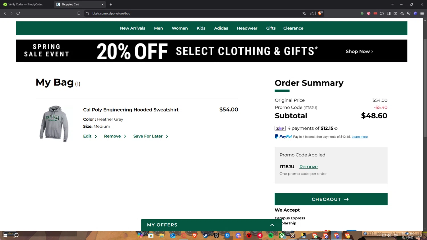 Area 419 coupon code screenshot showing code bemine419 applied at Area 419 checkout page. Uploaded by SimplyCodes community member RickelHumilde on Mar 15, 2025