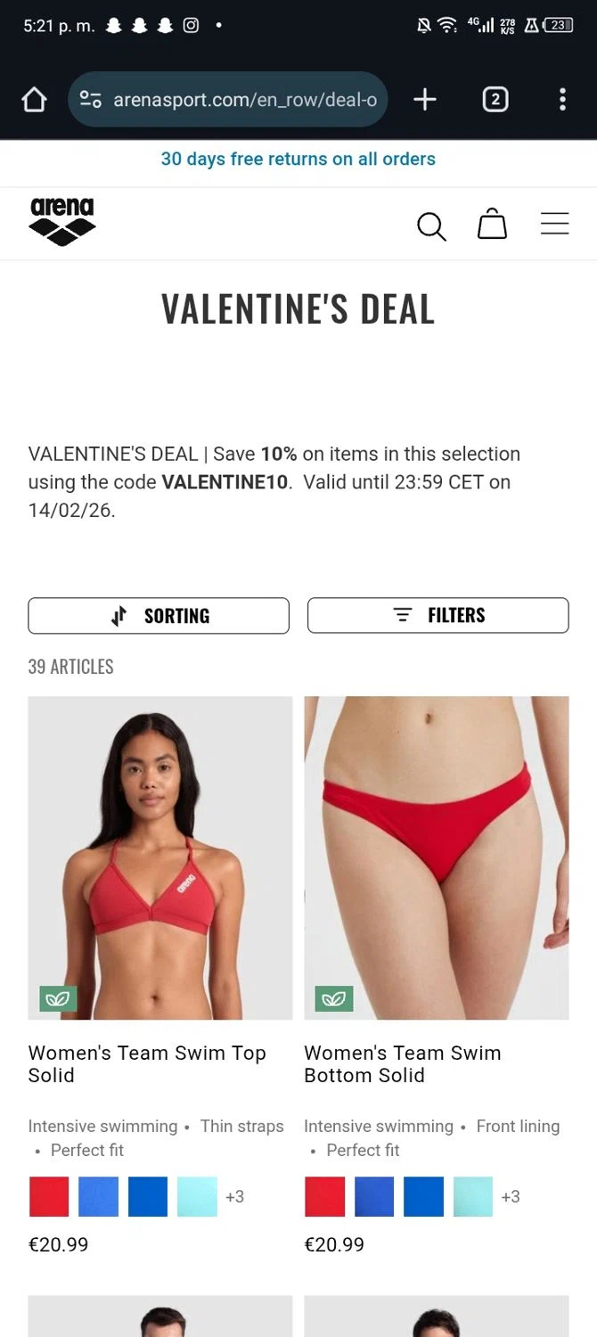 Arenasport checkout page showing Arenasport promo code box | Screenshot taken by SimplyCodes community member on Feb 9, 2026