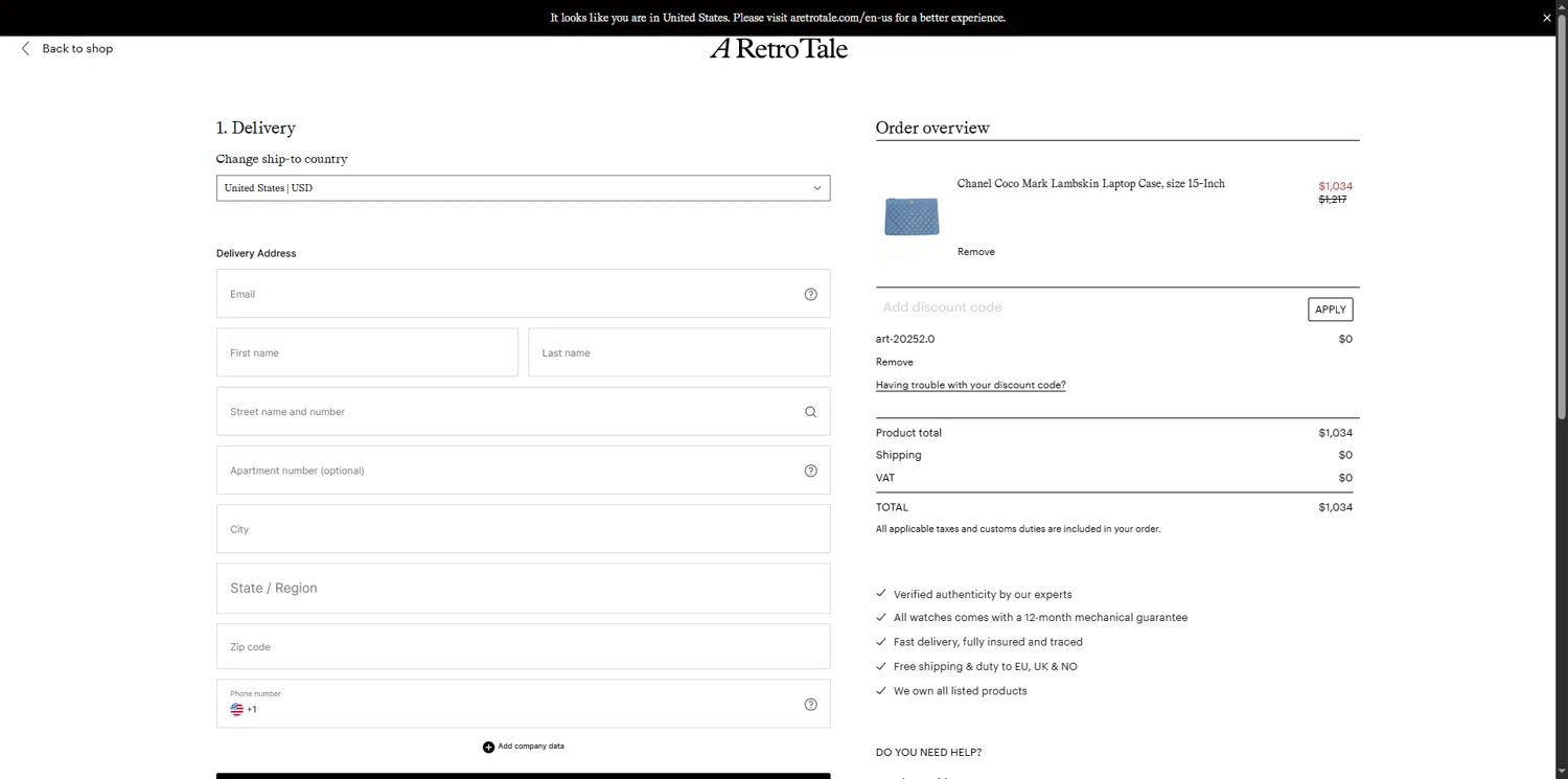 A Retro Tale promo code screenshot showing code art-20252.0 applied at A Retro Tale checkout page. Uploaded by SimplyCodes community member TreasureScholar8716 on Jan 31, 2026