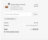 CARACHELE20 coupon verification screenshot