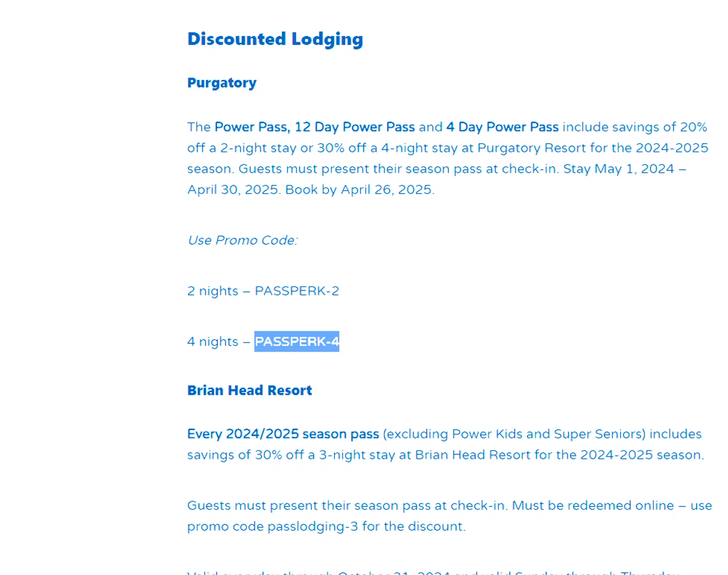 Arizona Snowbowl discount code screenshot showing code PASSPERK-4 applied at Arizona Snowbowl checkout page. Uploaded by SimplyCodes community member Dejadepicharme on Jan 25, 2026