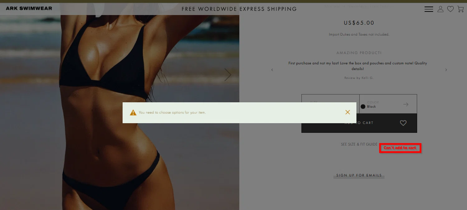 Ark Swimwear discount code screenshot showing code INSIDER10 applied at Ark Swimwear checkout page. Uploaded by SimplyCodes community member SimplyCVerlie on Feb 15, 2025