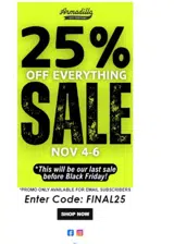 FINAL25 coupon verification screenshot