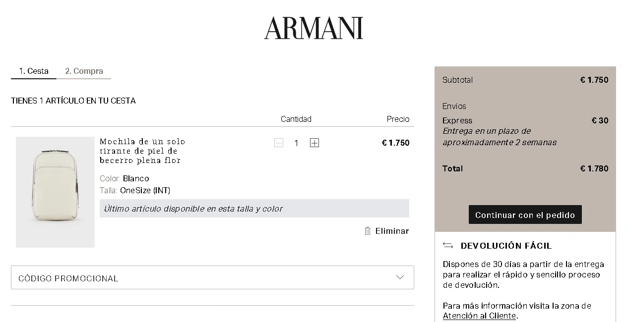 Emporio armani promo code best sale