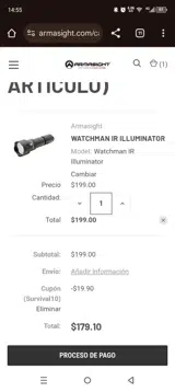 Survival10 coupon verification screenshot